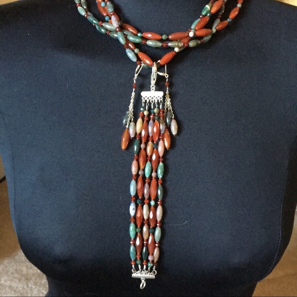 Jade & Carnelian stone set by Athena Designs - Picture 4 of 4